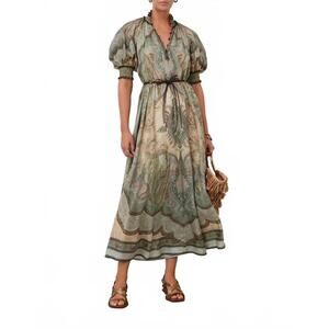 chinese dress ladies Scallop Edge Cotton White Midi Dress
